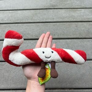 Jellycat Amuseable Candycane Plush With Legs Christmas Retired Food Plush NWOT